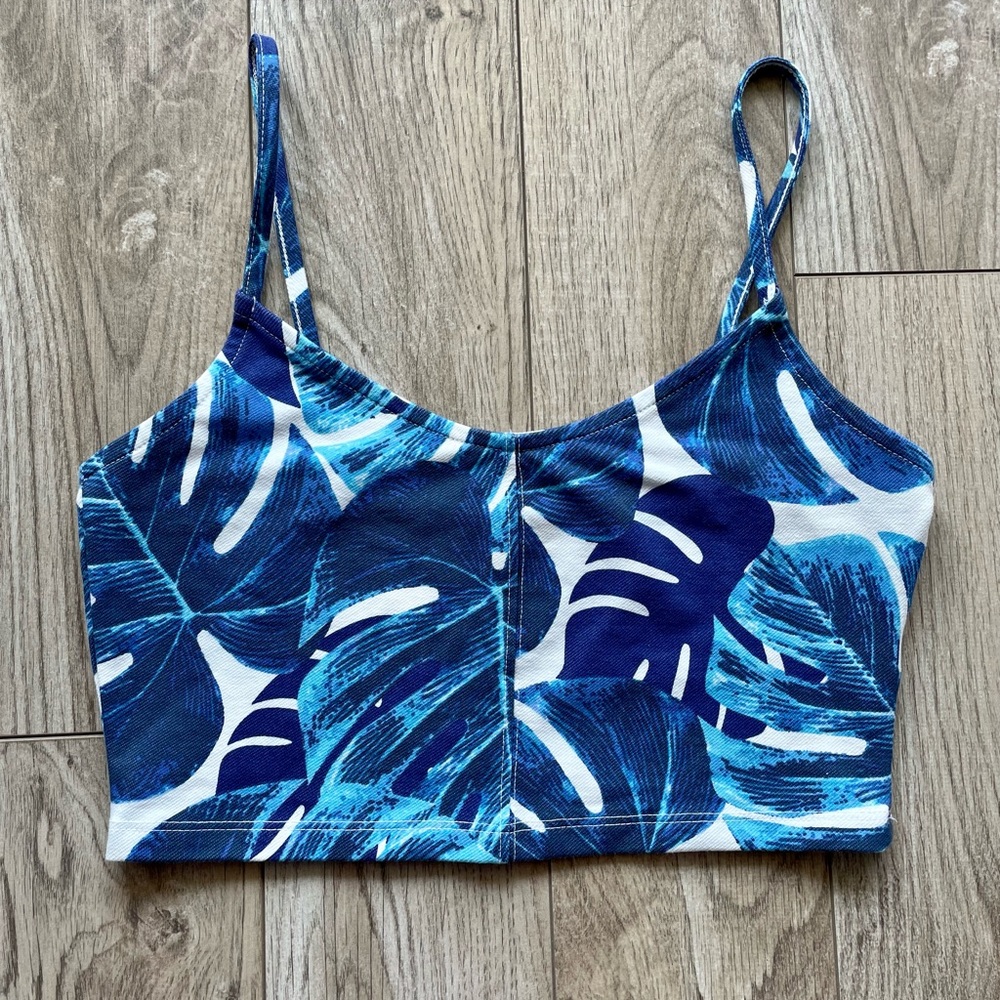 TopShop Palm Print Bralette Size 4